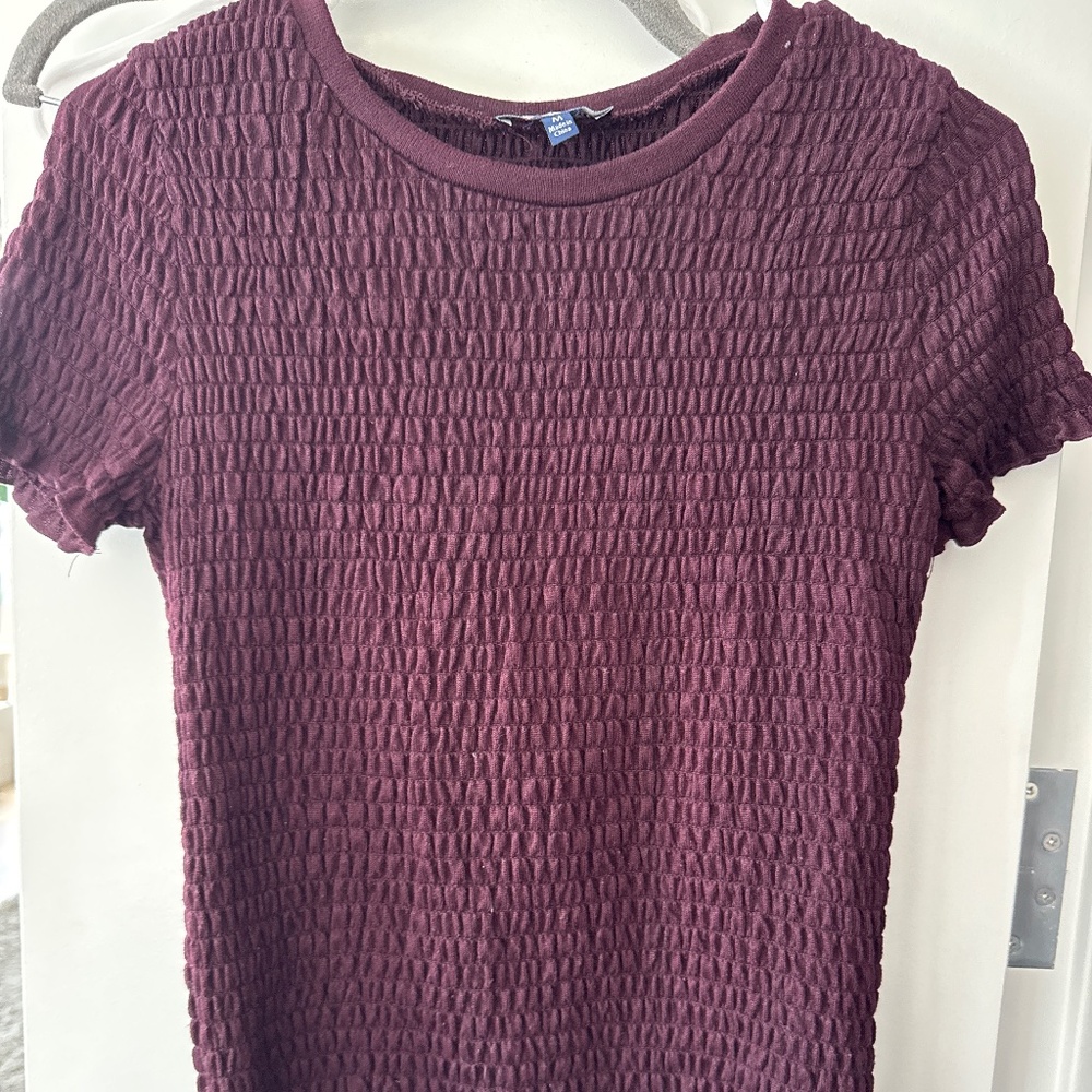 Short sleeve work shirt maroon